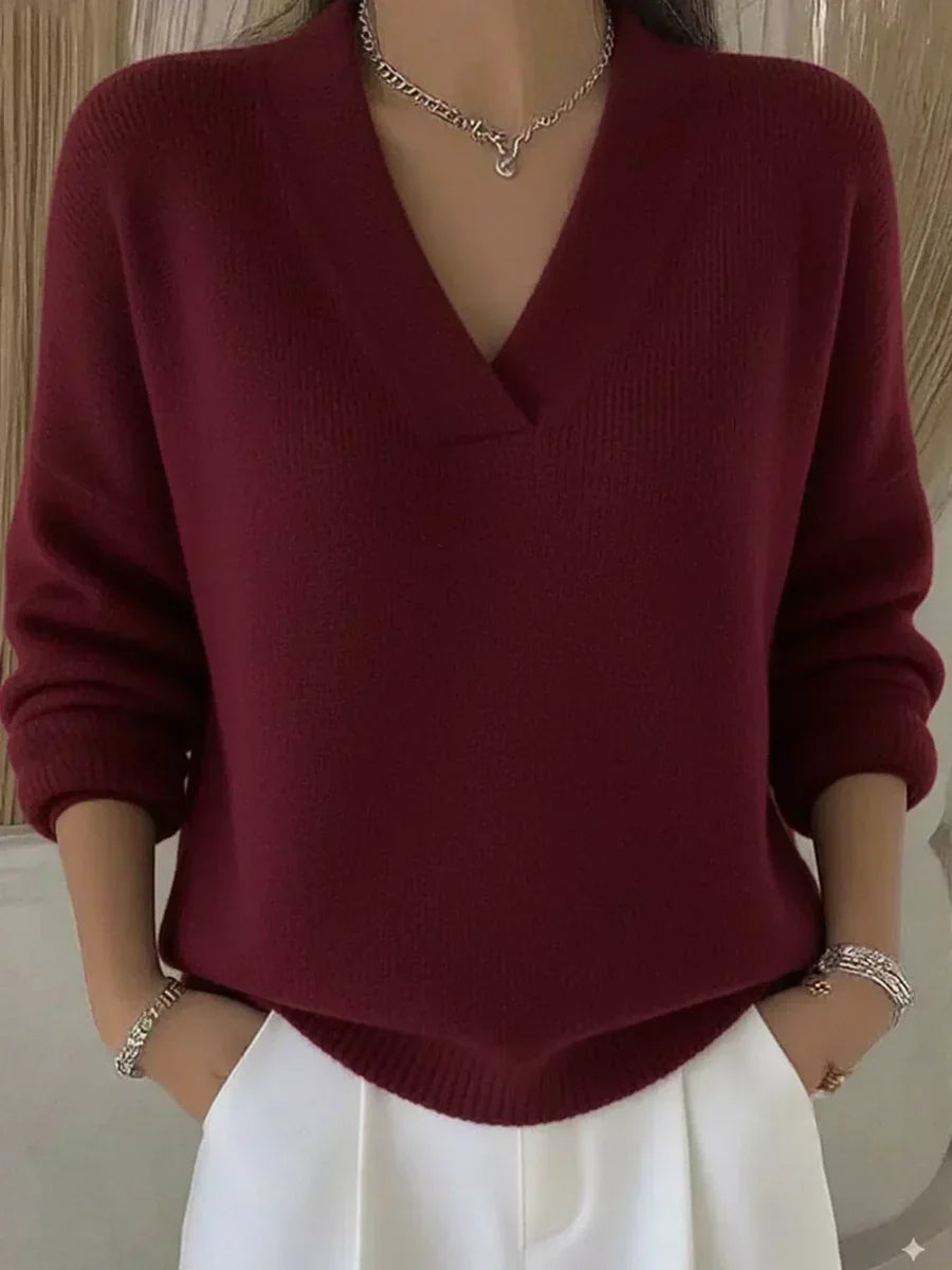 Vivelle | Maglione Rilassato a Scollo a V