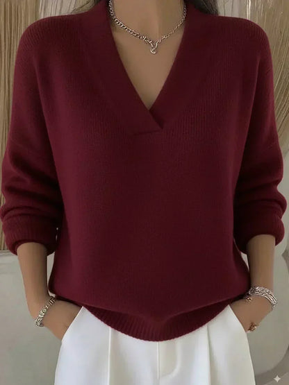 Vivelle | Maglione Rilassato a Scollo a V