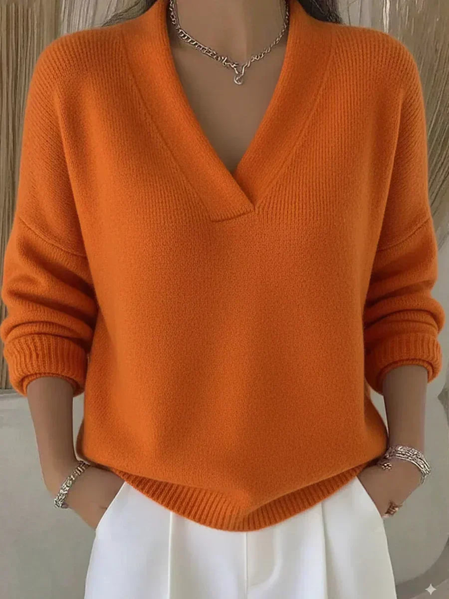 Vivelle | Maglione Rilassato a Scollo a V