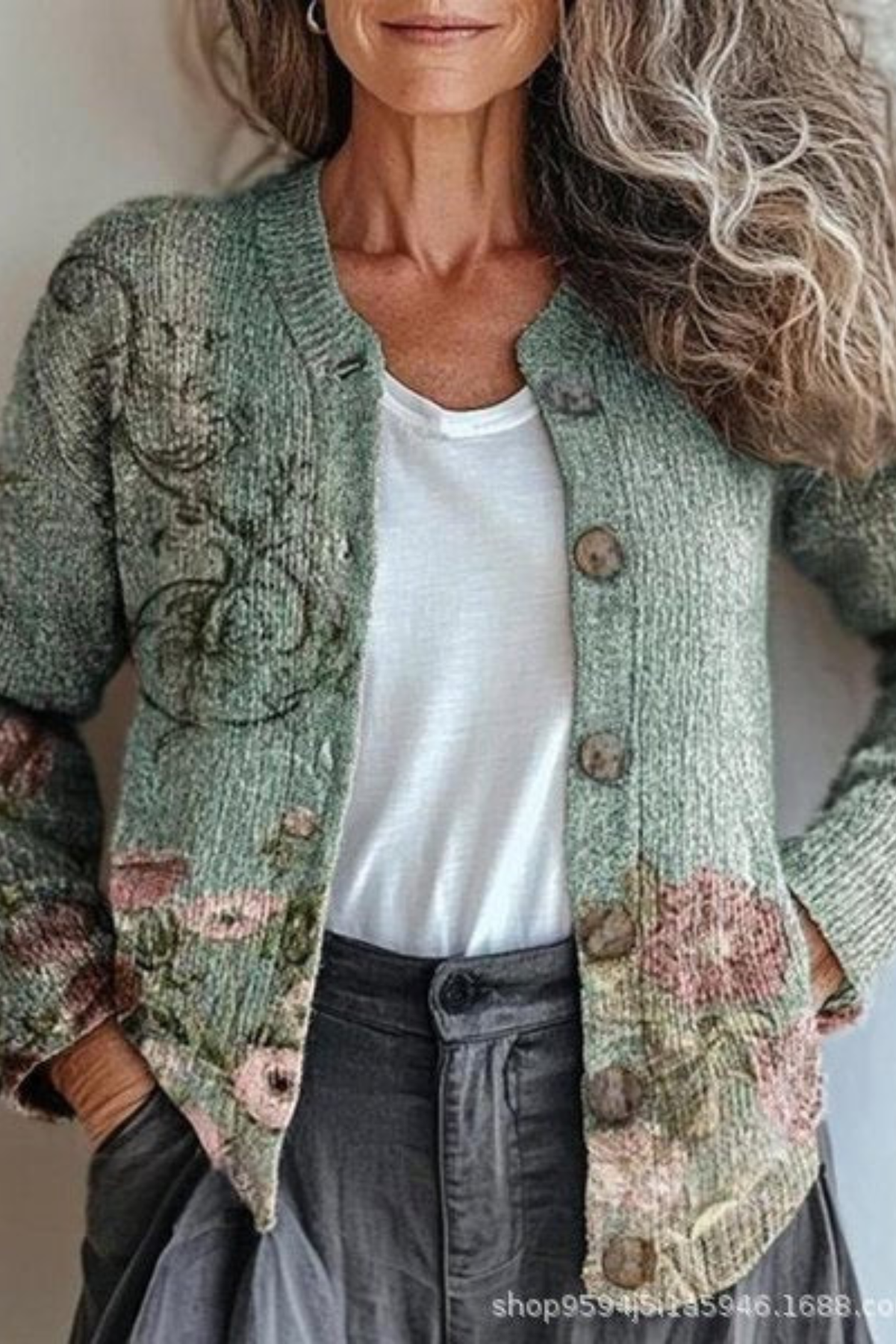 Petronella | Cardigan Patchwork Floreale