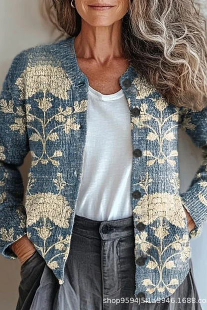 Petronella | Cardigan Patchwork Floreale