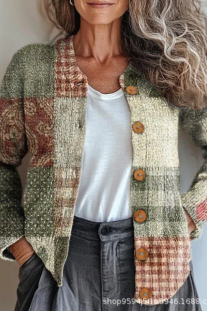 Petronella | Cardigan Patchwork Floreale