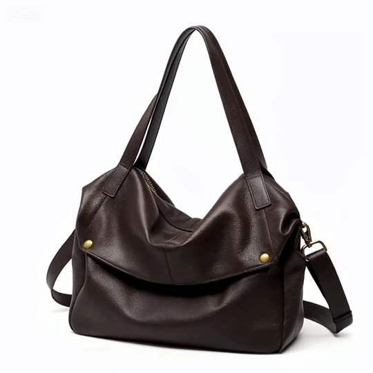 Adriana | Borsa Minimalista in Pelle Autentica Morbida e Retro per il Giorno