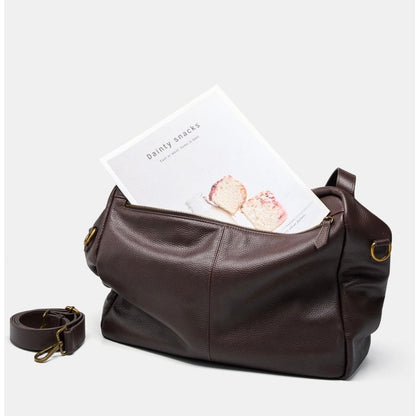 Adriana | Borsa Minimalista in Pelle Autentica Morbida e Retro per il Giorno