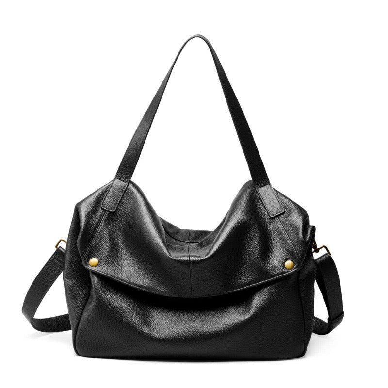 Adriana | Borsa Minimalista in Pelle Autentica Morbida e Retro per il Giorno