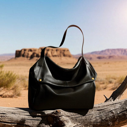 Adriana | Borsa Minimalista in Pelle Autentica Morbida e Retro per il Giorno
