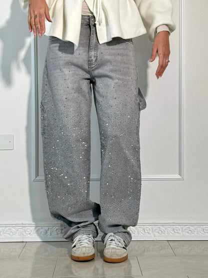 Gaby | Pantaloni con Strass