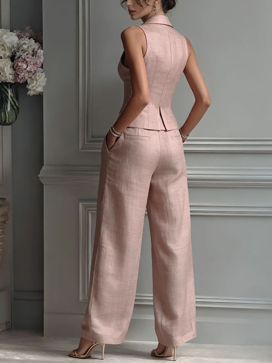 OTTAVIA | Set Due Pezzi con Scollo a V e Bottoni