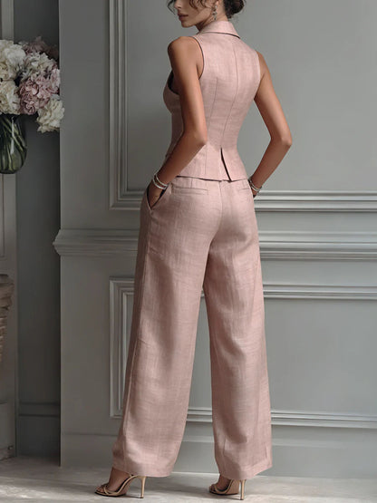 OTTAVIA | Set Due Pezzi con Scollo a V e Bottoni