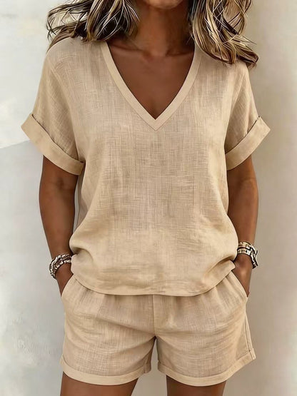 Seren | Completo Top a V e Shorts