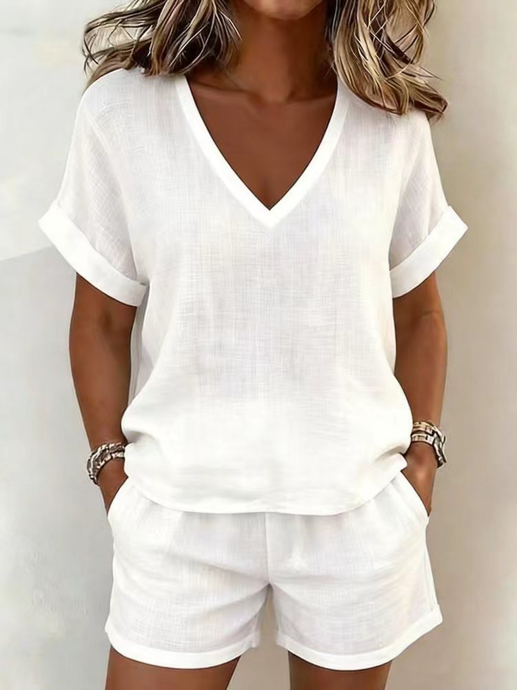 Seren | Completo Top a V e Shorts