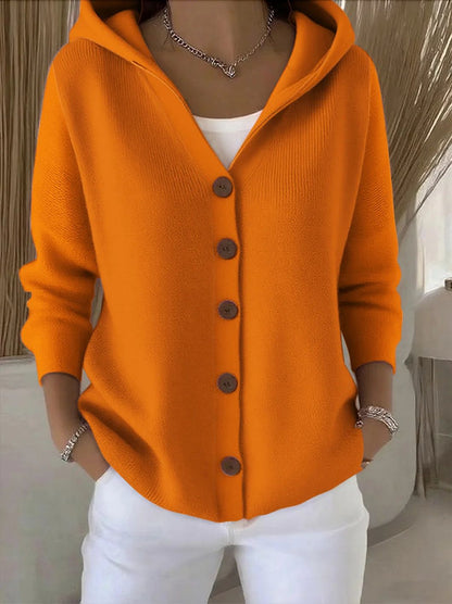 Darienne | Cardigan con Cappuccio e Bottoni