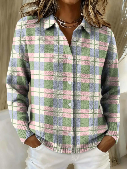 Margot | Cardigan a Quadri Pastello
