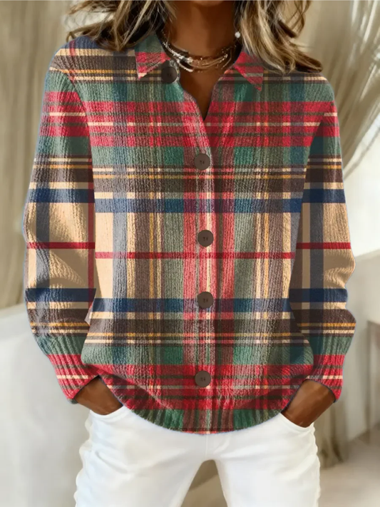 Gloria | Cardigan a Quadri Multicolore