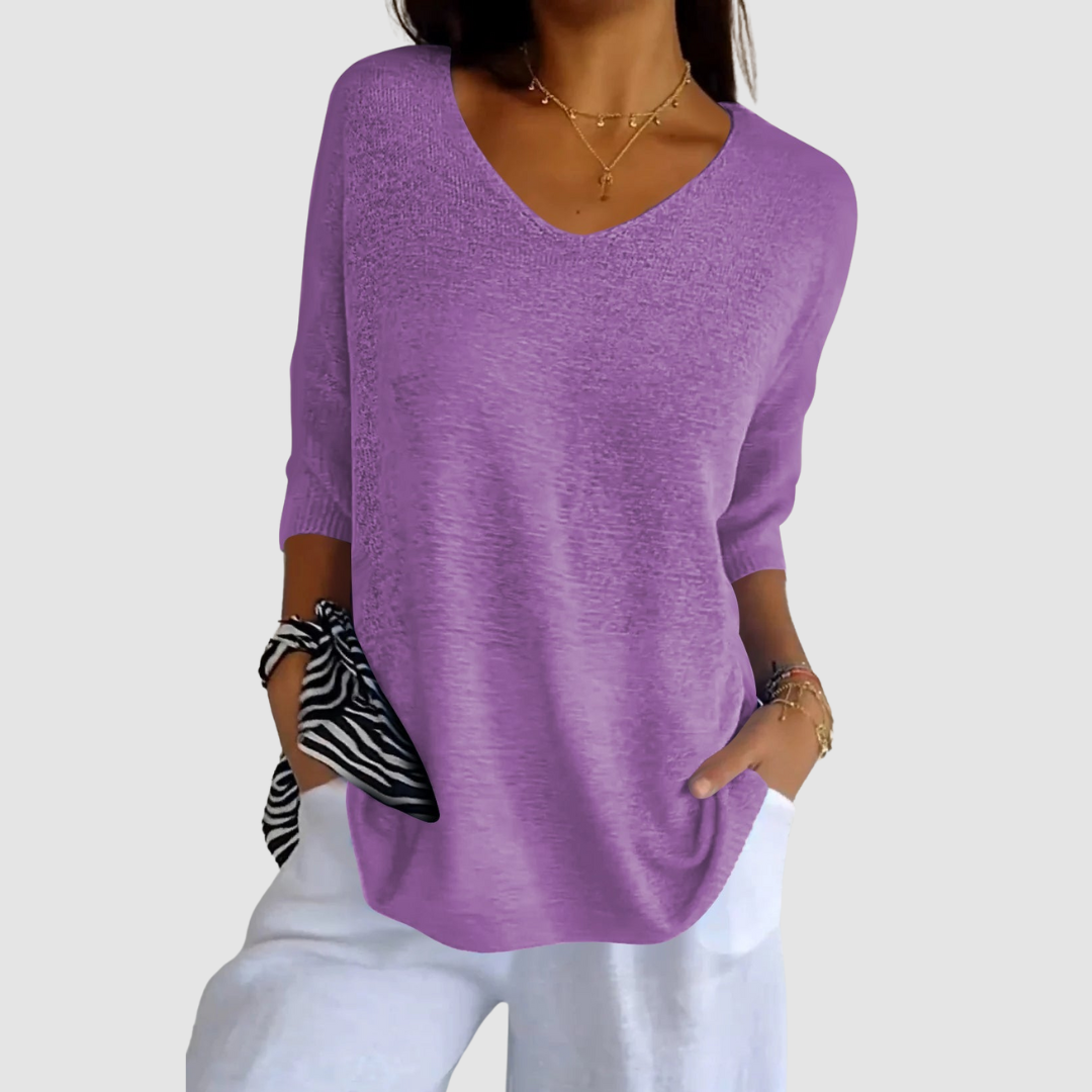 Camille | Top in Maglia Scollo a V
