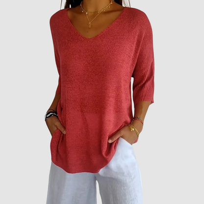 Camille | Top in Maglia Scollo a V