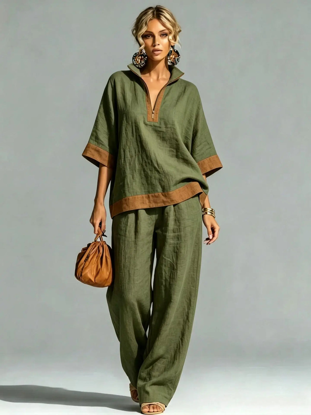 Completo Vintage Effetto Lino da Donna