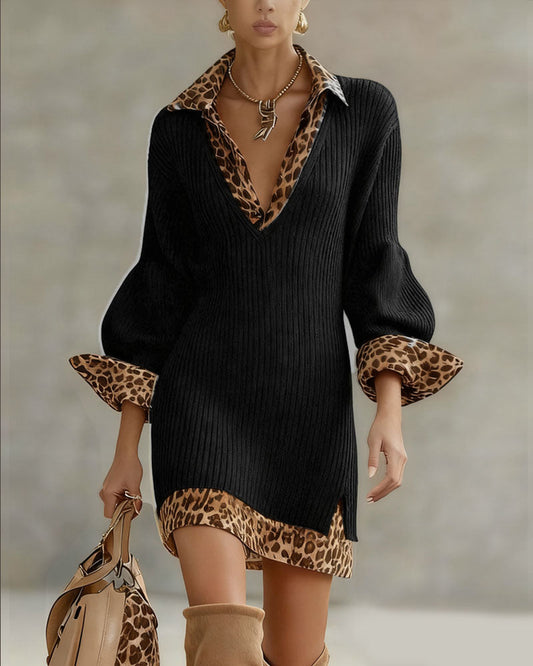LAURENA | Abito Elegante Leopardato