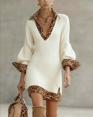 LAURENA | Abito Elegante Leopardato