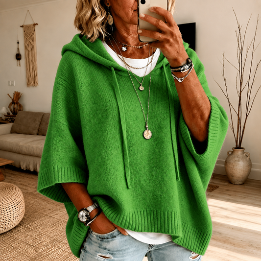 Margaux | Maglione a Poncho Verde