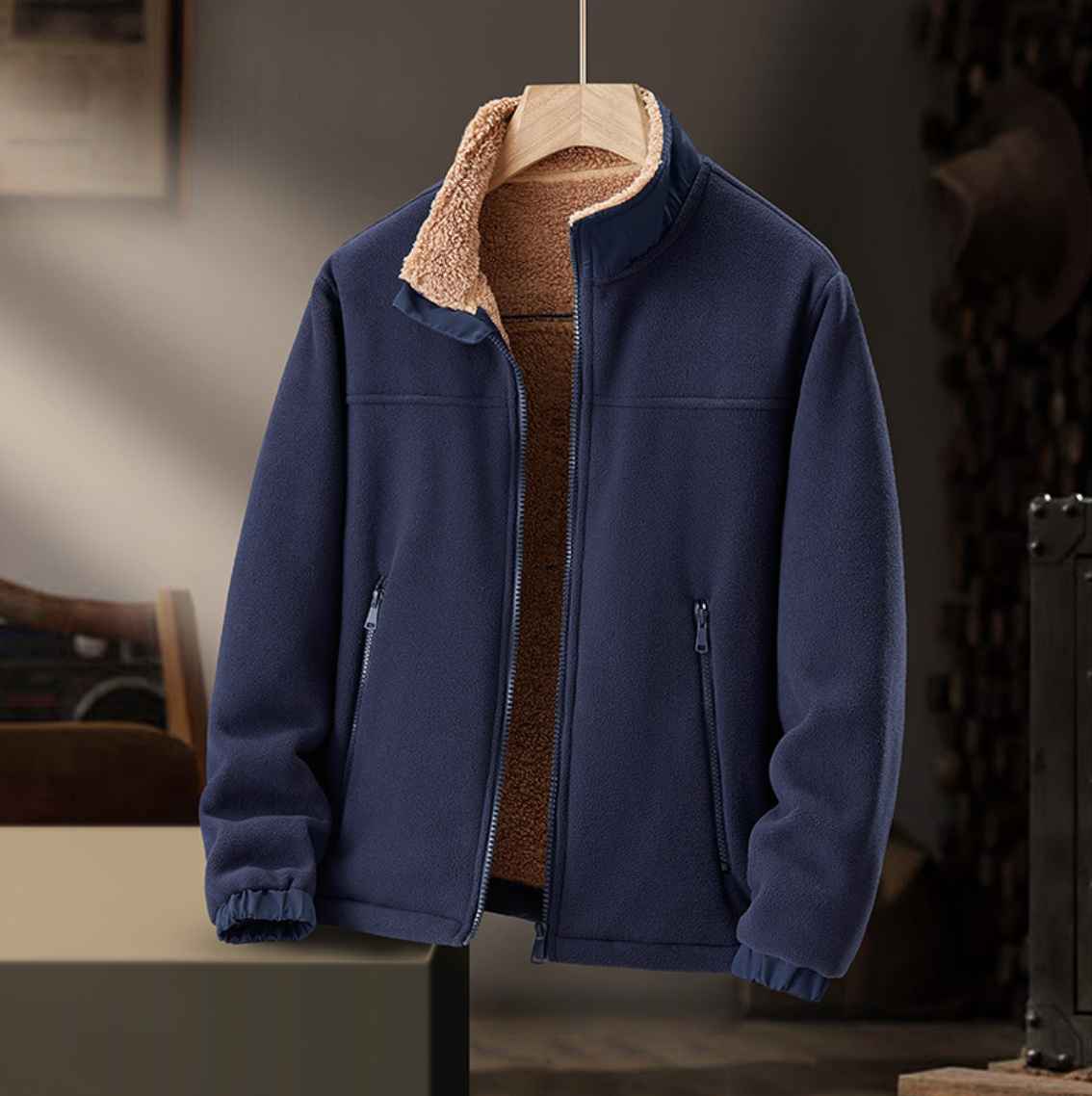 Grayson | Giacca con Collo Peluche e Zip