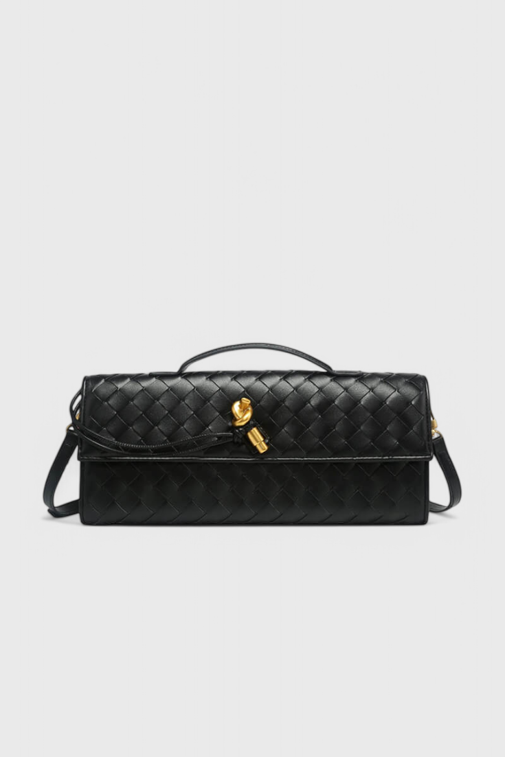 Melanie | Borsa a Mano con Fiocco Dorato