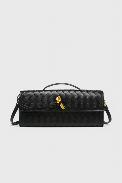 Melanie | Borsa a Mano con Fiocco Dorato