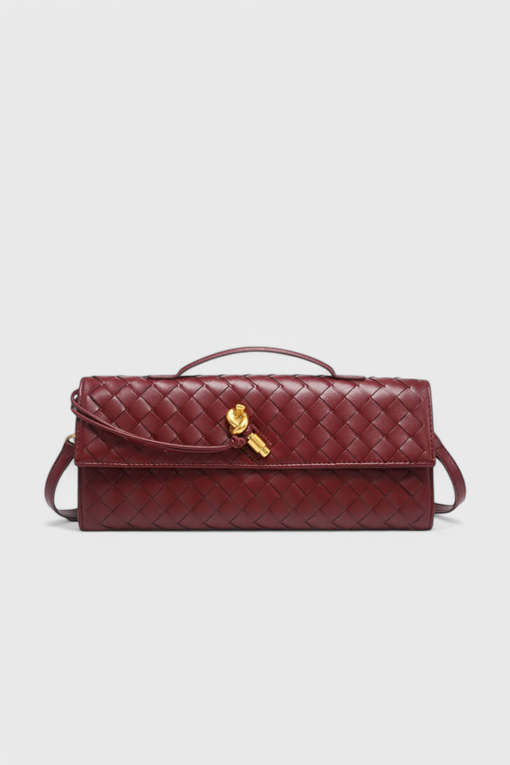 Melanie | Borsa a Mano con Fiocco Dorato