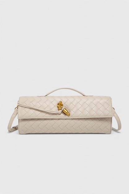 Melanie | Borsa a Mano con Fiocco Dorato