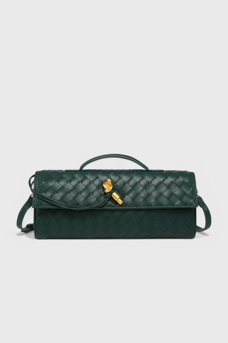 Melanie | Borsa a Mano con Fiocco Dorato
