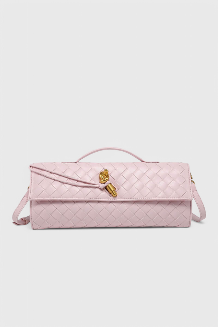 Melanie | Borsa a Mano con Fiocco Dorato