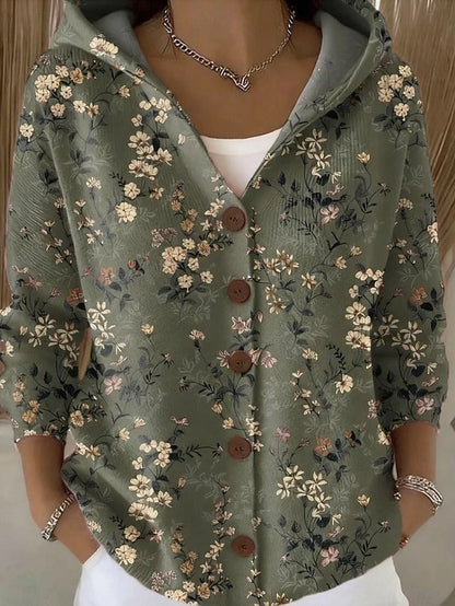 Willa™ | Button-Front Hooded Cardigan