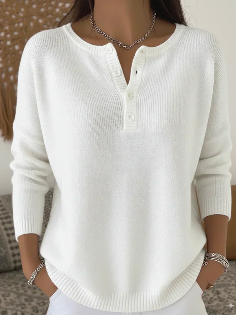 Helena | Maglione Henley con Bottoni