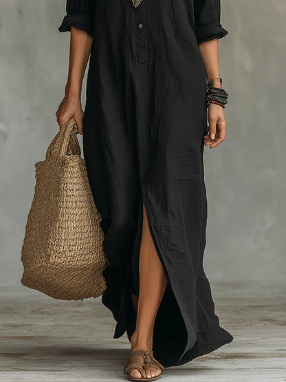 EMILIA | Abito Maxi Effortless dalla Silhouette Lusinghiera per l'Uso Quotidiano