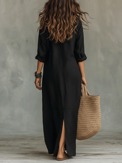 EMILIA | Abito Maxi Effortless dalla Silhouette Lusinghiera per l'Uso Quotidiano
