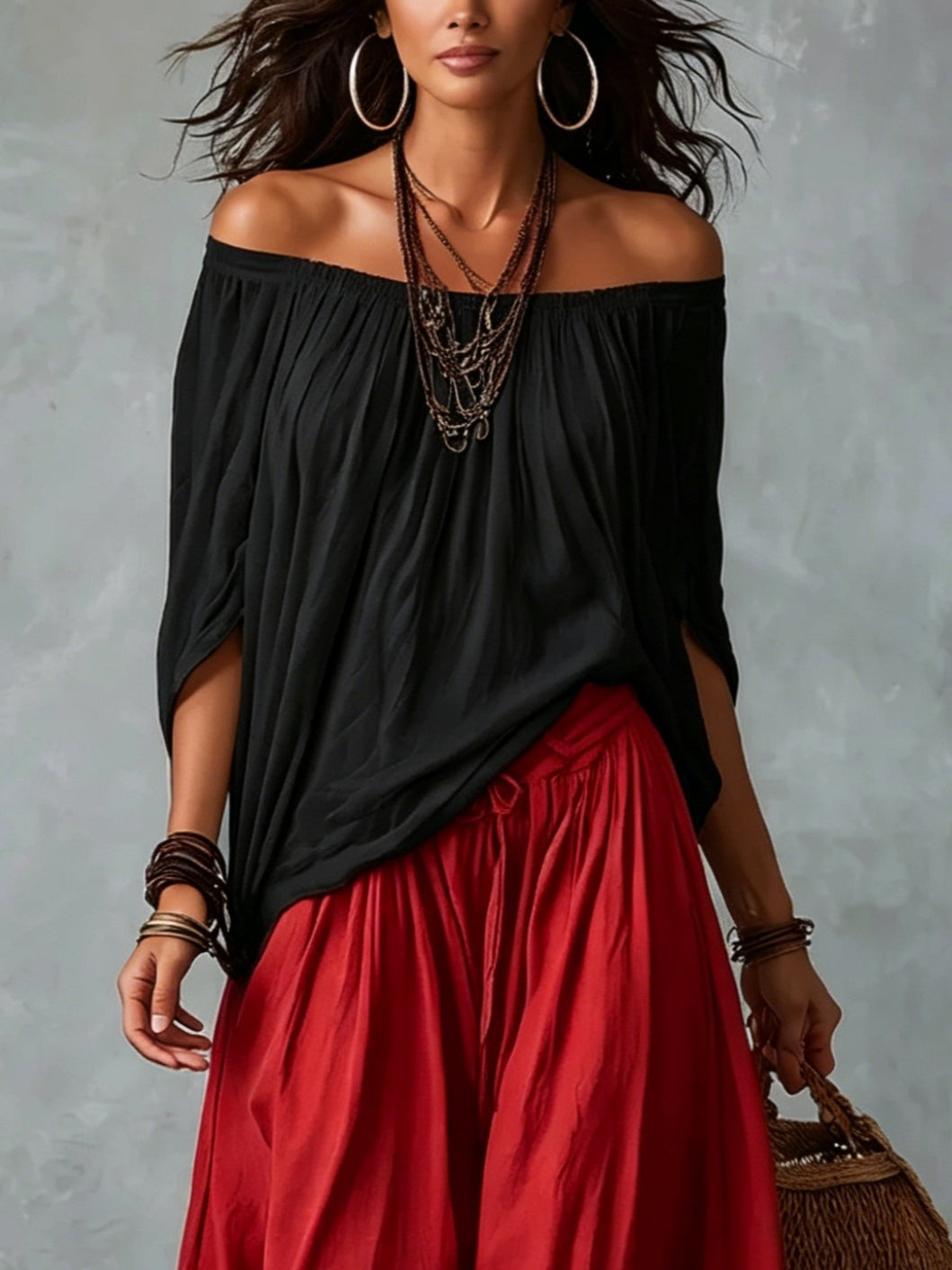 EUGENIA | Set Top a Spalle Scoperte e Pantaloni Lanterna