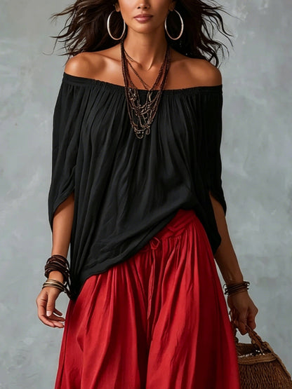 EUGENIA | Set Top a Spalle Scoperte e Pantaloni Lanterna