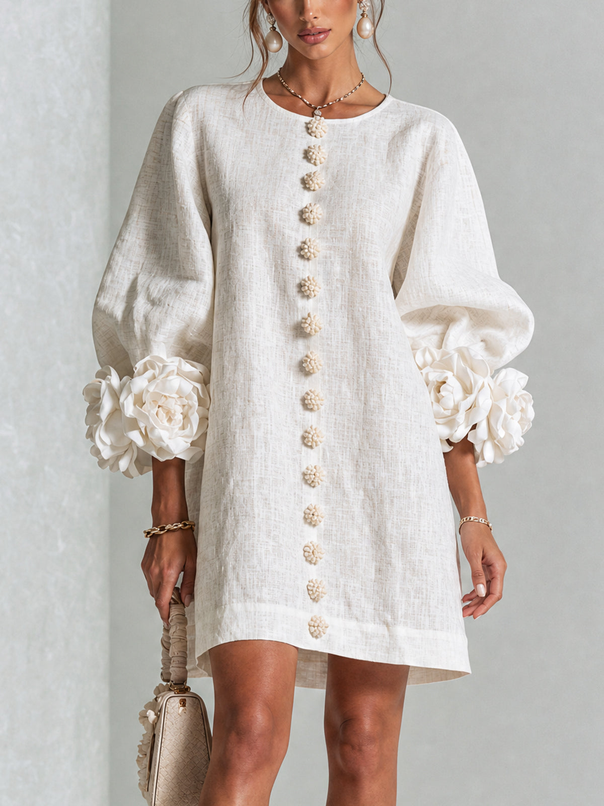 Rosalie | Abito Mini con Bottoni