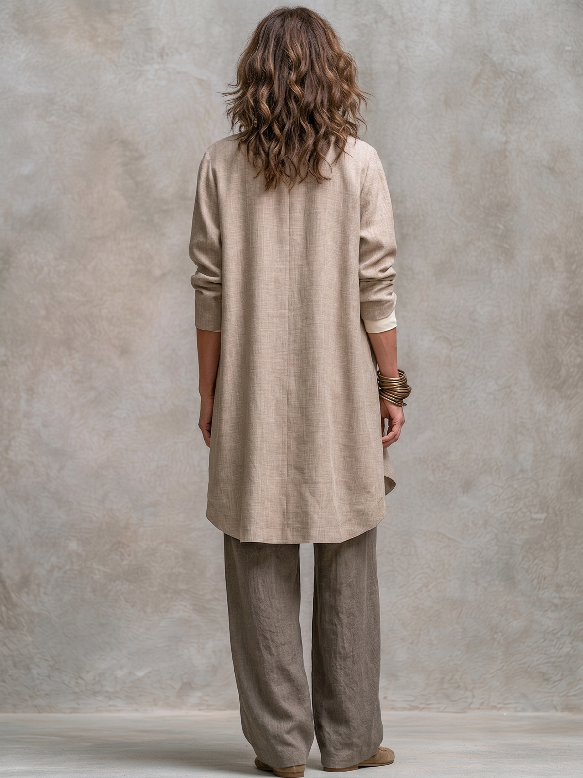 SPERANZA | Completo Boho in Tre Pezzi Beige e Grigio