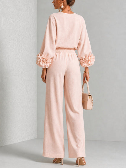 VITTORIA | Set a Due Pezzi con Polsini Floreali