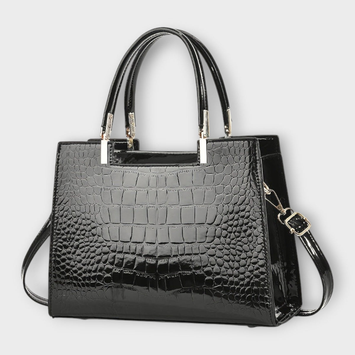 Erain | Borsa Lucida in Pelle Effetto Coccodrillo