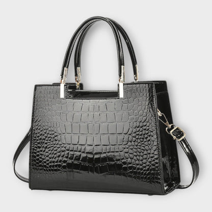 Erain | Borsa Lucida in Pelle Effetto Coccodrillo