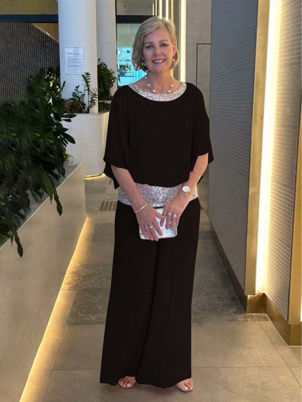Isadora | Completo in Due Pezzi a Gamba Larga con Applicazioni