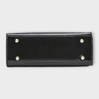 Erain | Borsa Lucida in Pelle Effetto Coccodrillo
