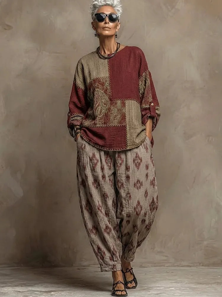 Paloma | Completo Top Paisley e Pantaloni