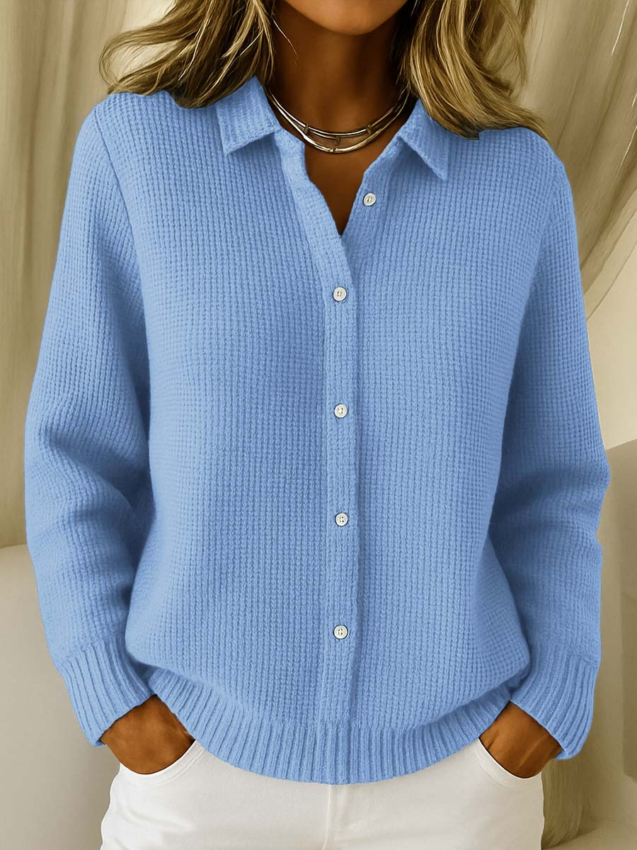Camille | Cardigan con Bottoni in Maglia Testurizzata