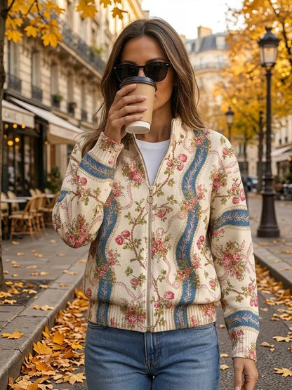 Eulalia | Cardigan a Nastro con Rose Rampicanti