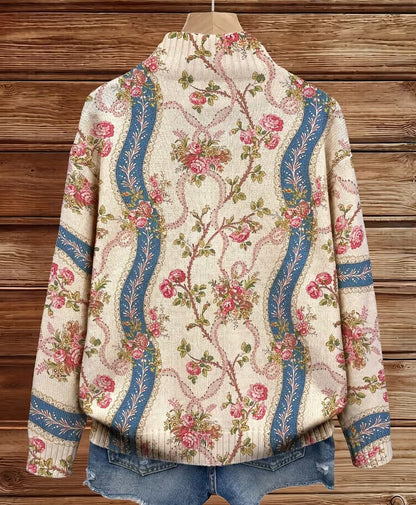 Eulalia | Cardigan a Nastro con Rose Rampicanti