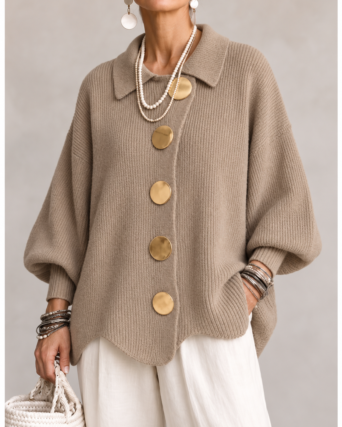 Ardelle | Cardigan Oversize con Collo