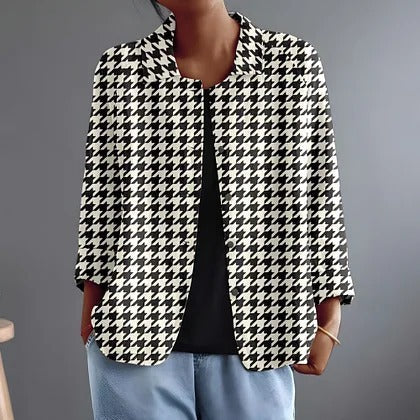 Hyacintha | Blusa Pied de Poule Bianco e Nero